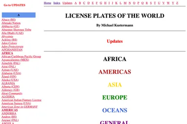 License Plates of the World